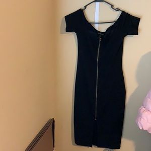 black mini dress